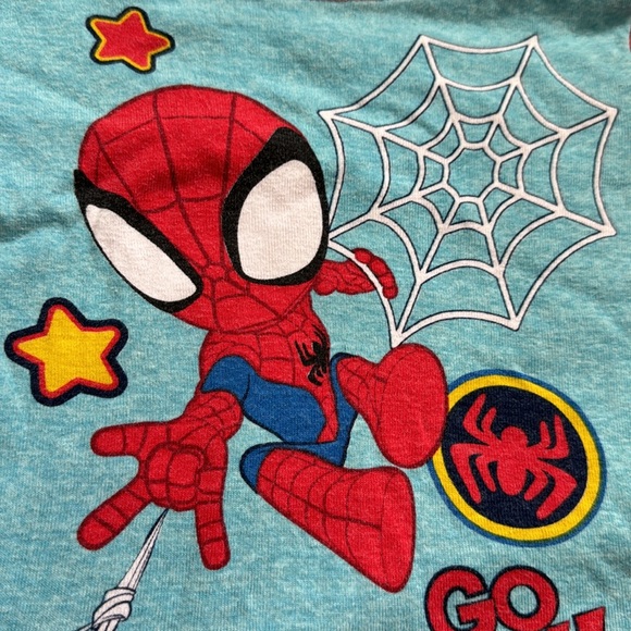 Toddler Boys Spiderman Pajama Set - Short Sleeve Shirt and Pants - Size 5T - Picture 4 of 7